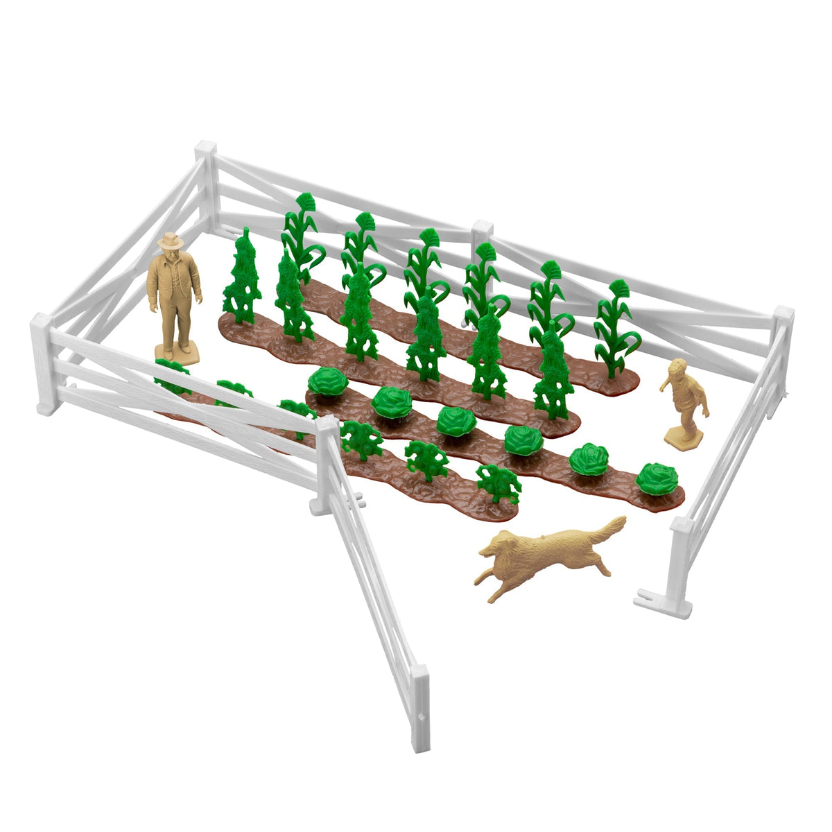 BMC Classic Marx Grandpa's Garden Plastic Farm Dog & Crops Playset