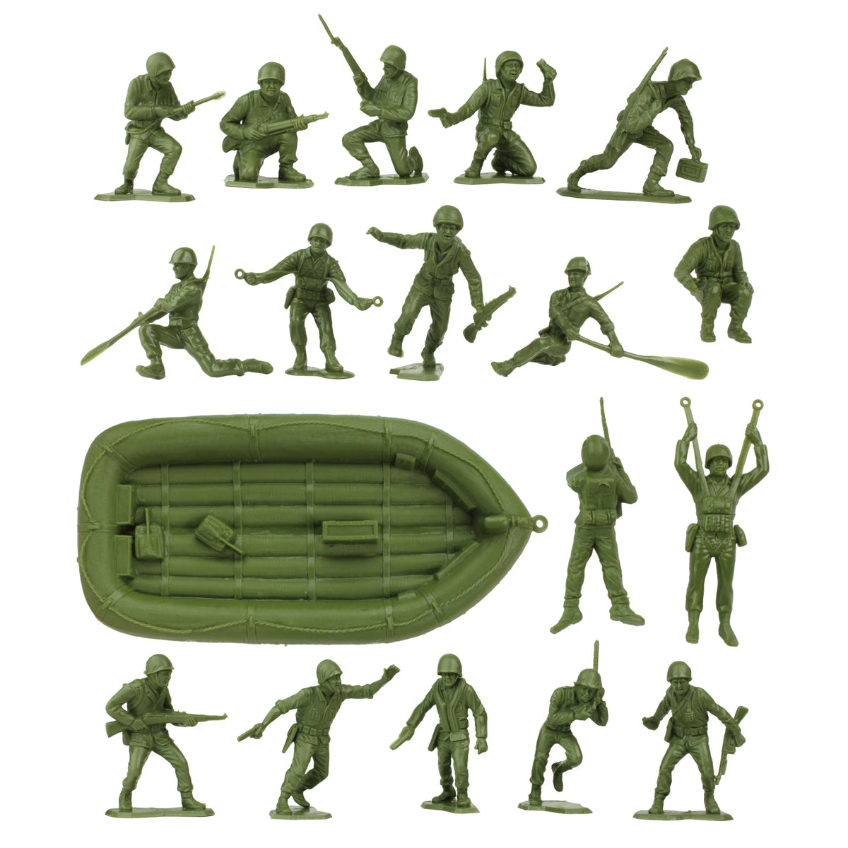 Be Water　ヴィンテージ　U.S. Army Military BMC Marx Plastic Army Men US Soldiers Green WW2 Figures Made in