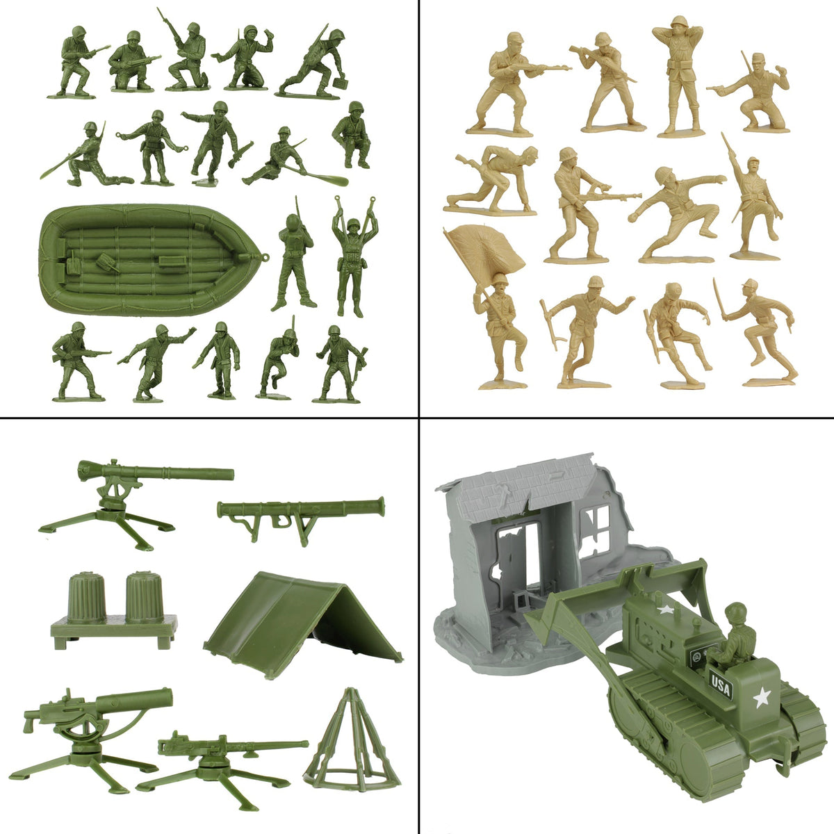 BMC Classic WWII Pacific Theater Battle 134pc Plastic Army Men