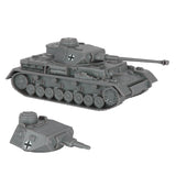 BMC Toys Classic Toy Soldiers WW2 Tank German Panzer Tank Gray Color Long Barrel Vignette