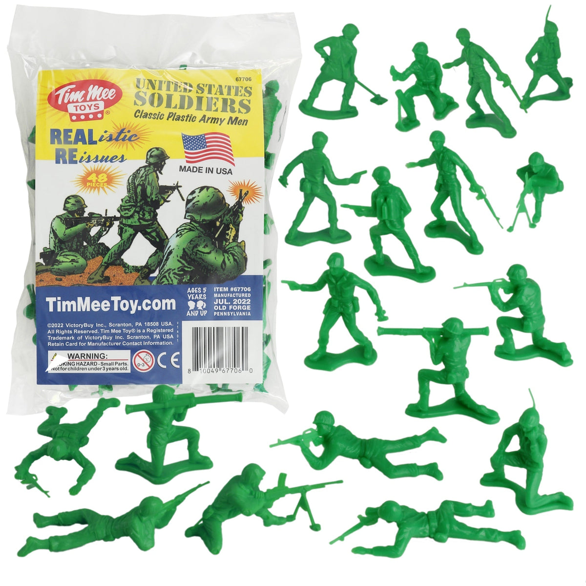 ホットトイズ US アーミー グリーンベレー TimMee PLASTIC ARMY Men Green 48pc Toy Soldier Figures Made in USA