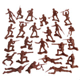 Tim Mee Toy Plastic Army Men Rust Brown Soldier Figures Vignette