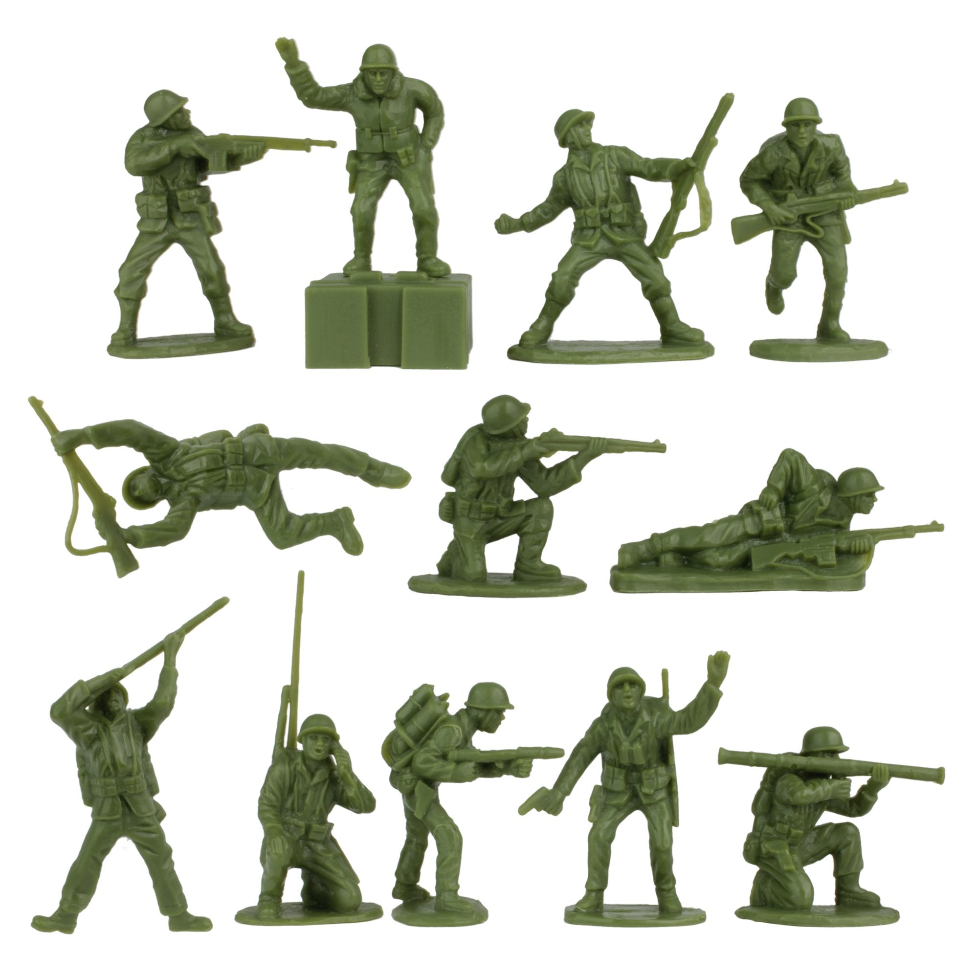 BMC WW2 Iwo Jima Plastic Army Men - Island Tanks Soldiers 72pc