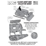 BMC Toys Classic WW2 Bulldozer Building OD Green Insert Art Card Back