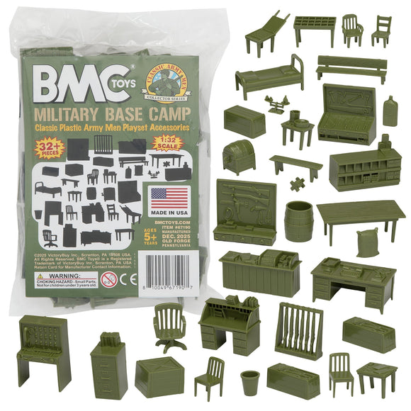 BMC Classic Marx Military Base Camp Plastic Army Men Playset
