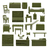 BMC Classic Marx Army Base Furniture and Accessories OD Green Color Close Up