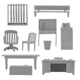 BMC Toys Classic Marx Army Base Gray Furniture Close Up