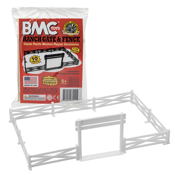 BMC Toys Classic Marx Fence Ranch White Color Main
