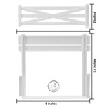 BMC Toys Classic Marx Fence Ranch White Color Scale Back