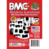 BMC Toys Classic Marx Furniture Modern Gray and Red Colors Insert Art