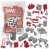 BMC Toys Classic Marx Furniture Modern Gray and Red Colors Main Image