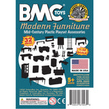 BMC Toys Classic Marx Furniture ModernTan & Teal-Blue Colors  Insert Card Art