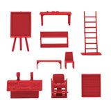 BMC Toys Classic Marx Furniture Modern Space Academy Red Color