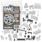 BMC Toys Classic Marx Traditional Antique Doll House and Playset Furniture Soft-White and Coal-Black Colors Main Image
