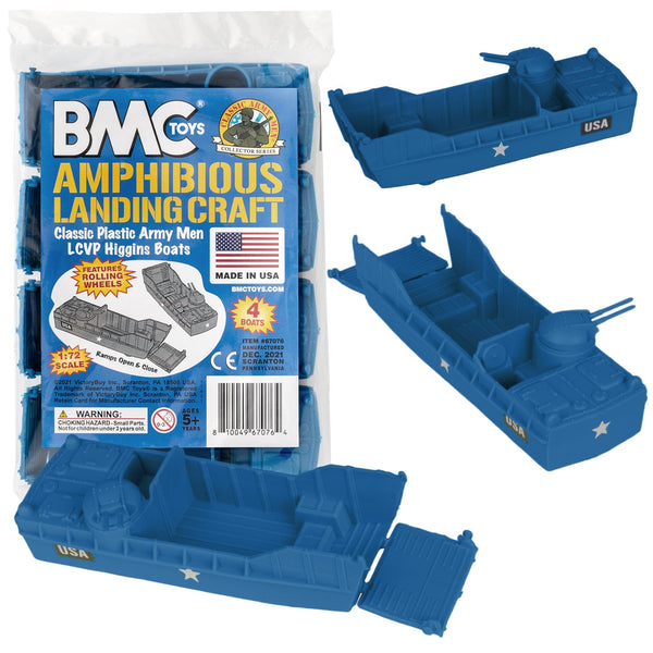BMC Classic Marx Landing Craft Blue Plastic Army Men Vehicle