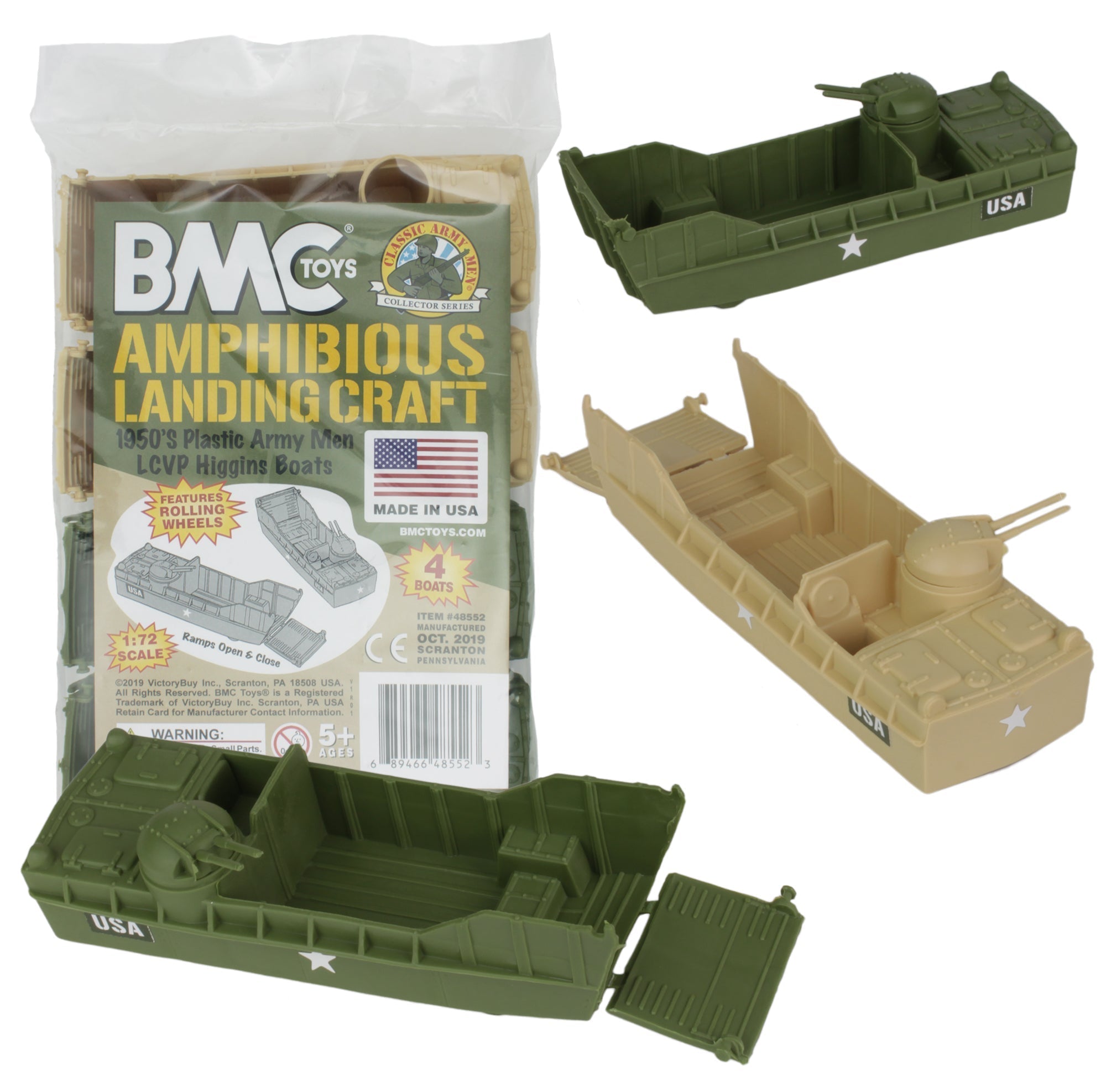 BMC Classic Marx Landing Craft Green Plastic Army Men Vehicle