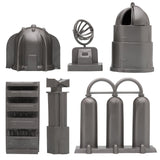 BMC Toys Classic Marx Mars Basecamp Silver-Gray color Cape Canaveral Accessories Close Up View