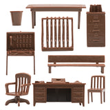 BMC Toys Toy Classic Marx Army Base Brown Office Furniture