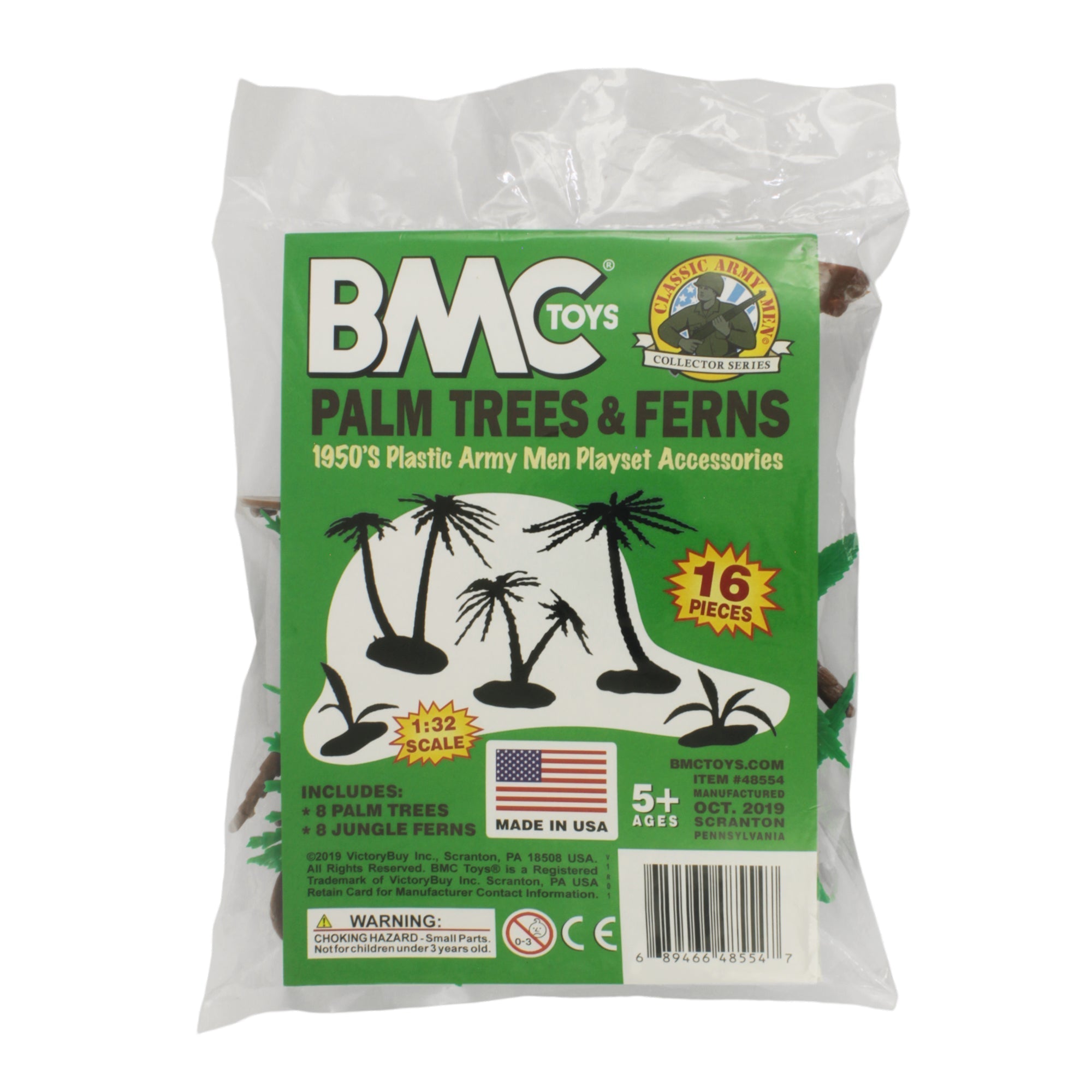 コスタリカ、ブラジル、ミャンマー３点セット BMC Classic Marx Palm Trees Jungle Ferns Plastic Playset