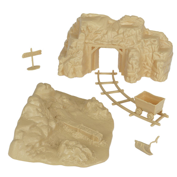 BMC Toys Classic Marx Western Gold Mine Tan Vignette