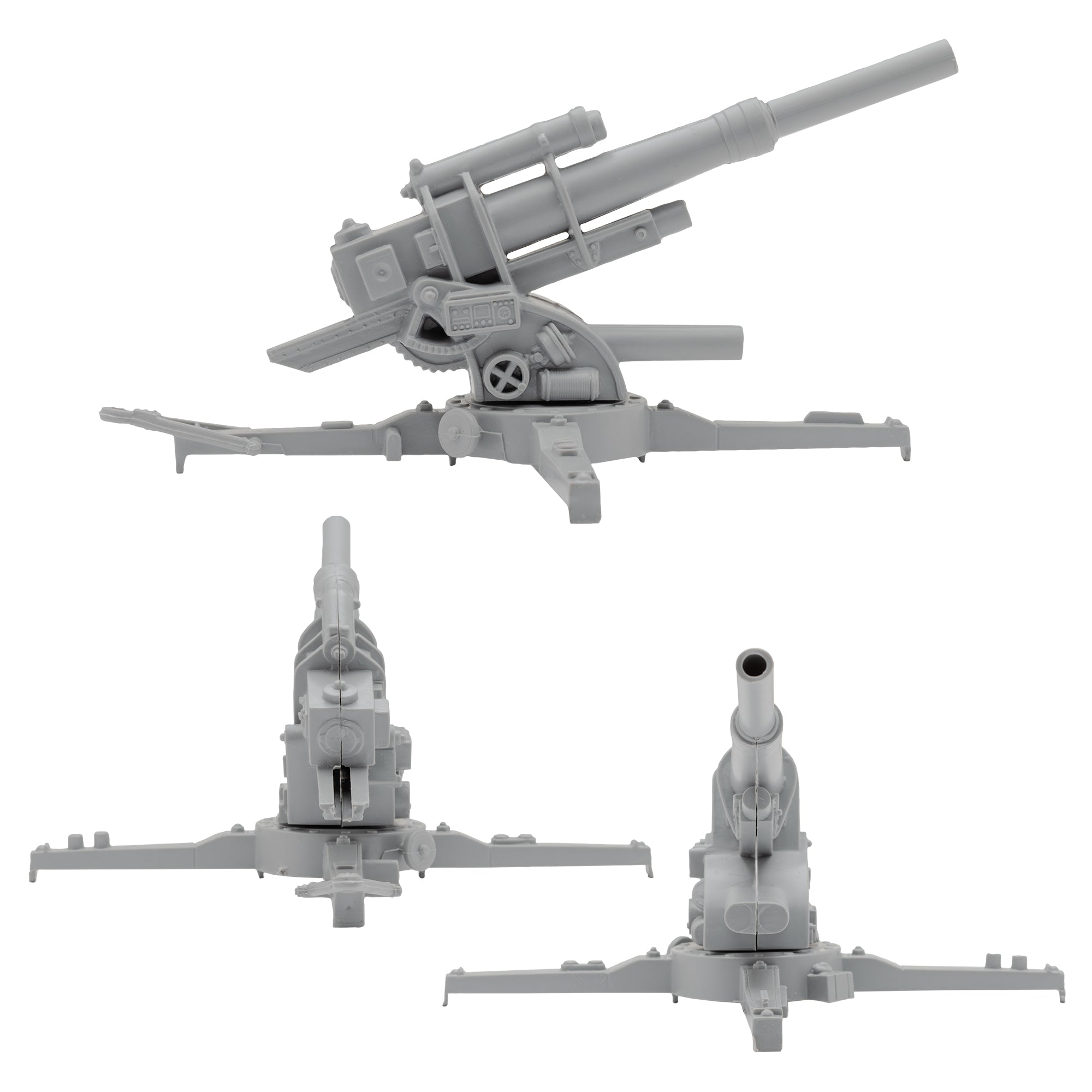 BMC Classic WW2 German 88mm Artillery Gray PLASTIC ARMY Men