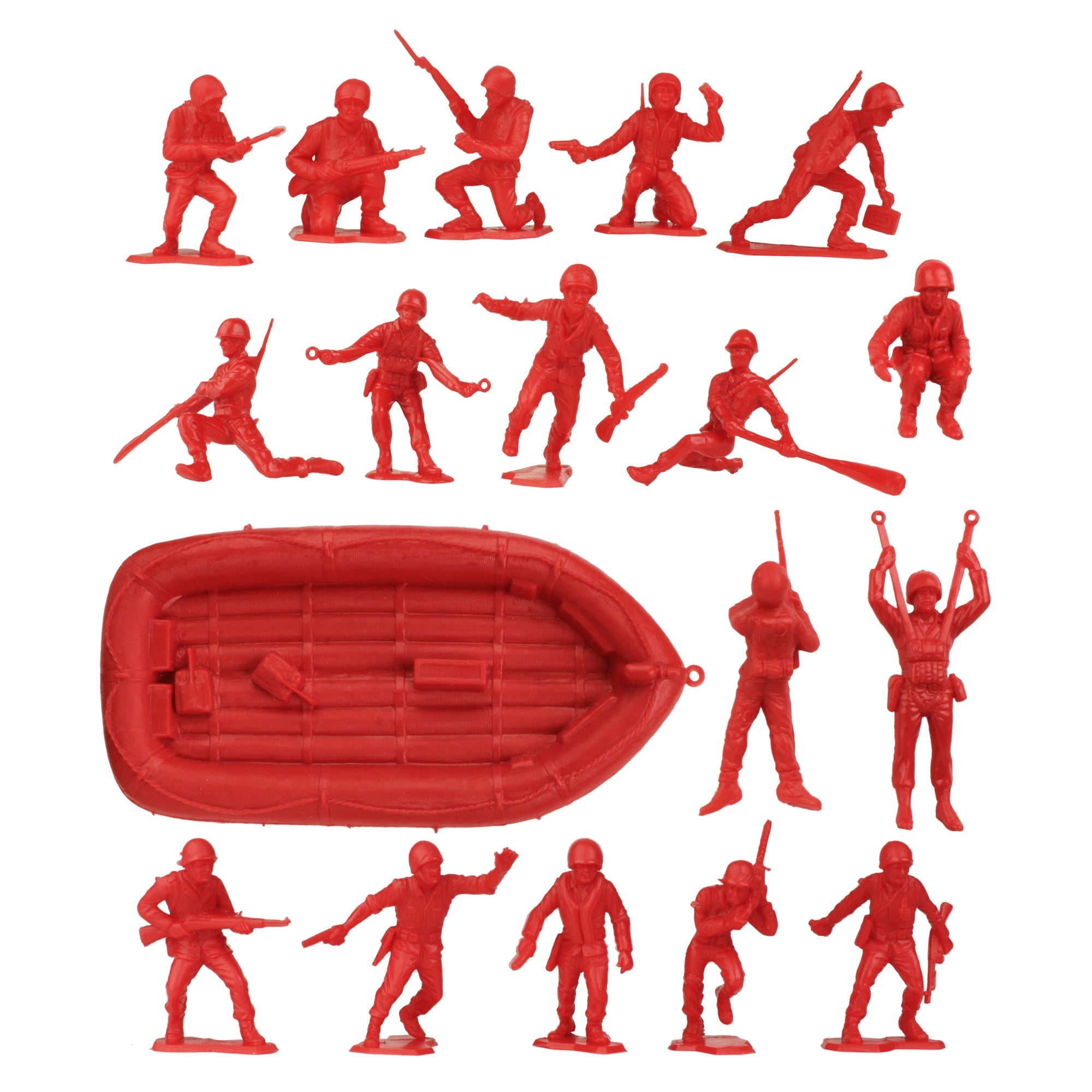 BMC Marx Plastic Army Men US Soldiers Red WW2 Figures Made in USA