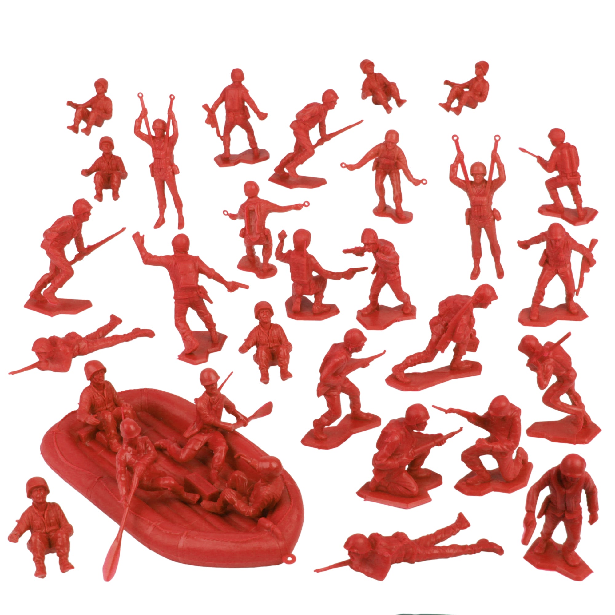 BMC Marx Plastic Army Men US Soldiers Red WW2 Figures Made in USA