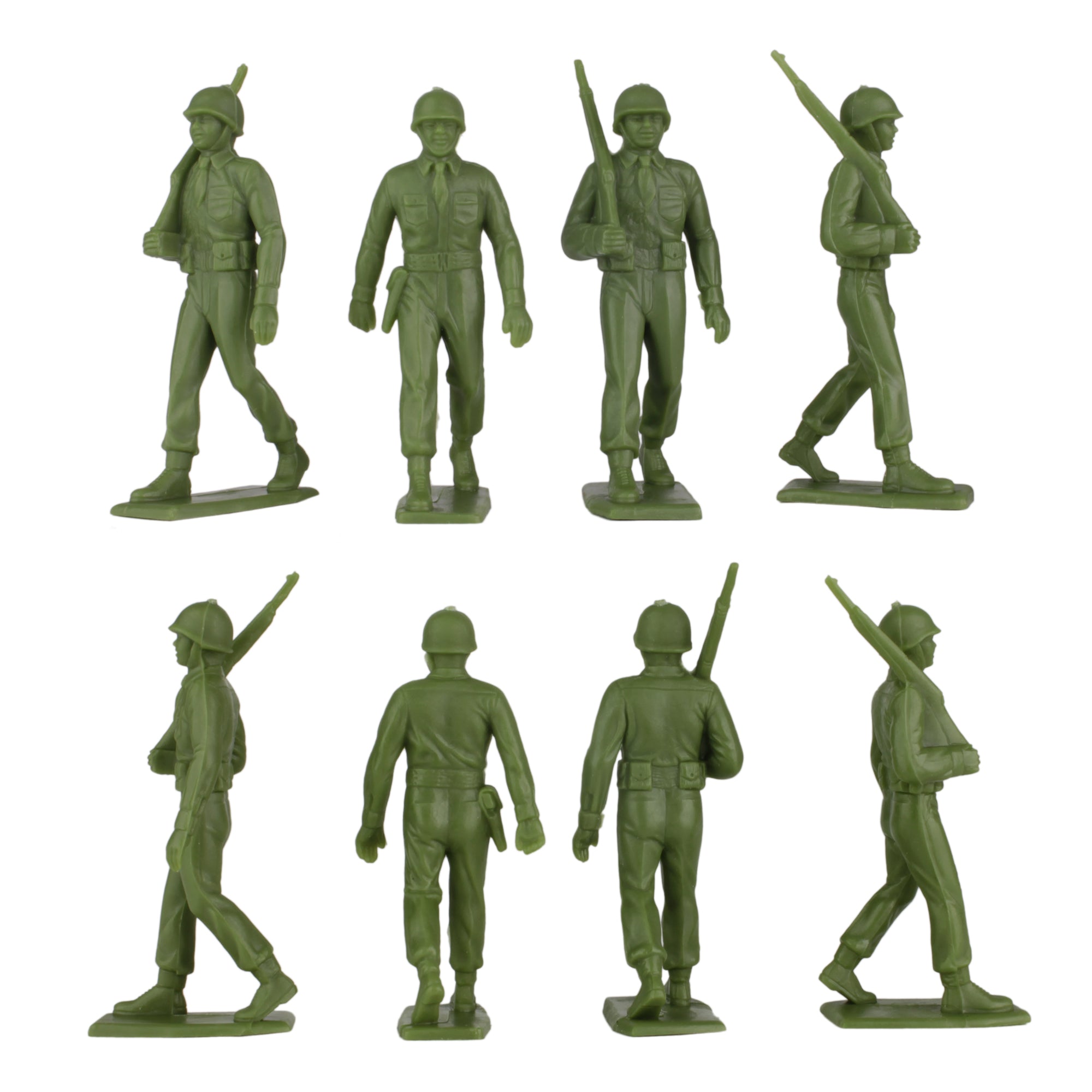BMC Marx Plastic Army Men Marching US Soldiers - OD Green 27pc
