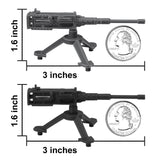 BMC Toys Classic Mpc Army MGs Black and Silver-Gray Scale