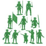 BMC Toys Classic MPC American Revoutionary War Colonial French Medium-Green Soldier Figures Close Up Back View