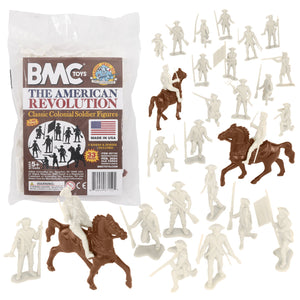 BMC Toys Classic MPC American Revoutionary War Colonial French White Soldier Figures Main Image