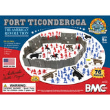 BMC Toys Classic Army Men Collection MPC American Revolutionary War Fort Ticonderoga 76 Piece Playset Box Top Art