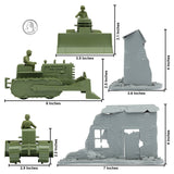 BMC Toys Classic WW2 Bulldozer Building OD Green Scale