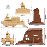 BMC Toys Classic WW2 Bulldozer Building Tan Scale