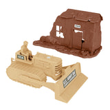 BMC Toys Classic WW2 Bulldozer Building Tan Vignette