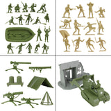 BMC Classic Army Men WW2 Pacific Theater Battle 134 Piece Playset Figure Accessory and Bulldozer Close Up Views