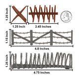 BMC Toys Classic Toy Soldiers Accessory Barbed Wire Gray Playset Accessories Scale