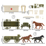 BMC CTS WW1 Ambulance & Supply Wagons OD Green Scale