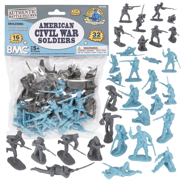 BMC Toys Classic Toy Soldiers American Civil War Powder Blue and Gray Main Image