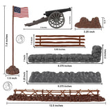 BMC Classic Toy Soldiers American Civil War Battle of Pickett's Charge Playset Accessories Scale