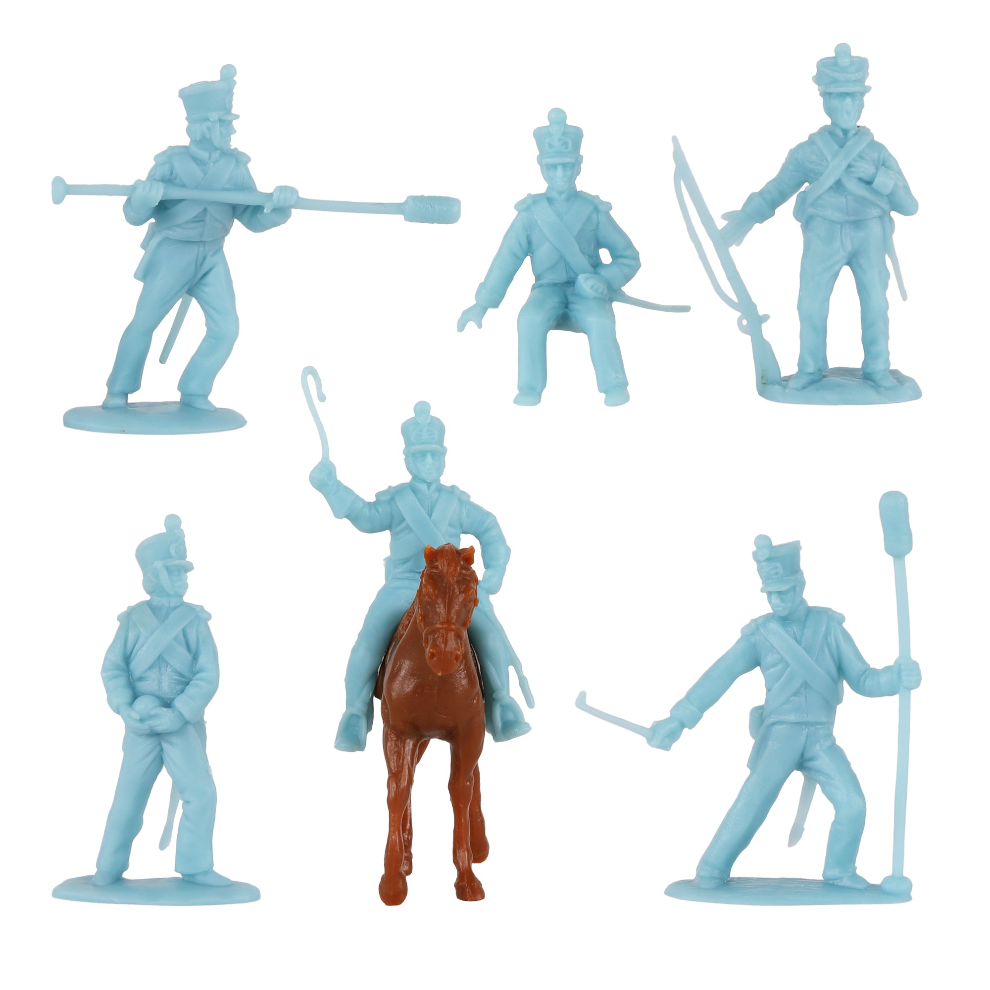 BMC CTS Alamo Mexican Artillery Light Blue Plastic Figure Cannon