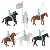 BMC CTS Alamo Light Cavalry Figure Set Powder Blue Close Up View A