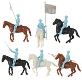 BMC CTS Alamo Light Cavalry Figure Set Powder Blue Close Up Reverse View A