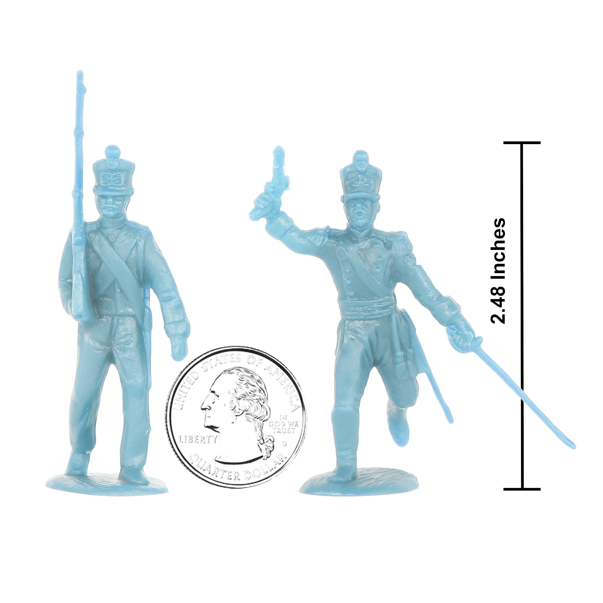 BMC CTS Alamo Mexican Infantry Powder Blue Plastic Army Soldier