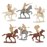 BMC Toys Classic Toy Soldiers Battle of Little Bighorn 20pc Figure Set Mounted Sioux Close Up Back View