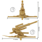 BMC Toys Classic Toy Soldiers WW2 German 88mm Artillery Tan Scale