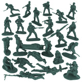 BMC Toys Classic Toy Soldiers WW2 German Assault Support Figures Forest-Green Vignette