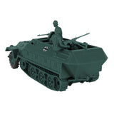 BMC Toys Classic Toy Soldiers WW2 Tank German Panzer Tank Forest-Green Color Short Barrel Vignette