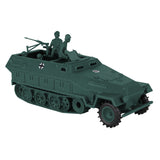 BMC Toys Classic Toy Soldiers WW2 German Halftrack Hanomag Vehicle Forest-Green Color Vignette