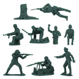 BMC Toys Classic Toy Soldiers WW2 German Infantry Figures Forest-Green Close Up